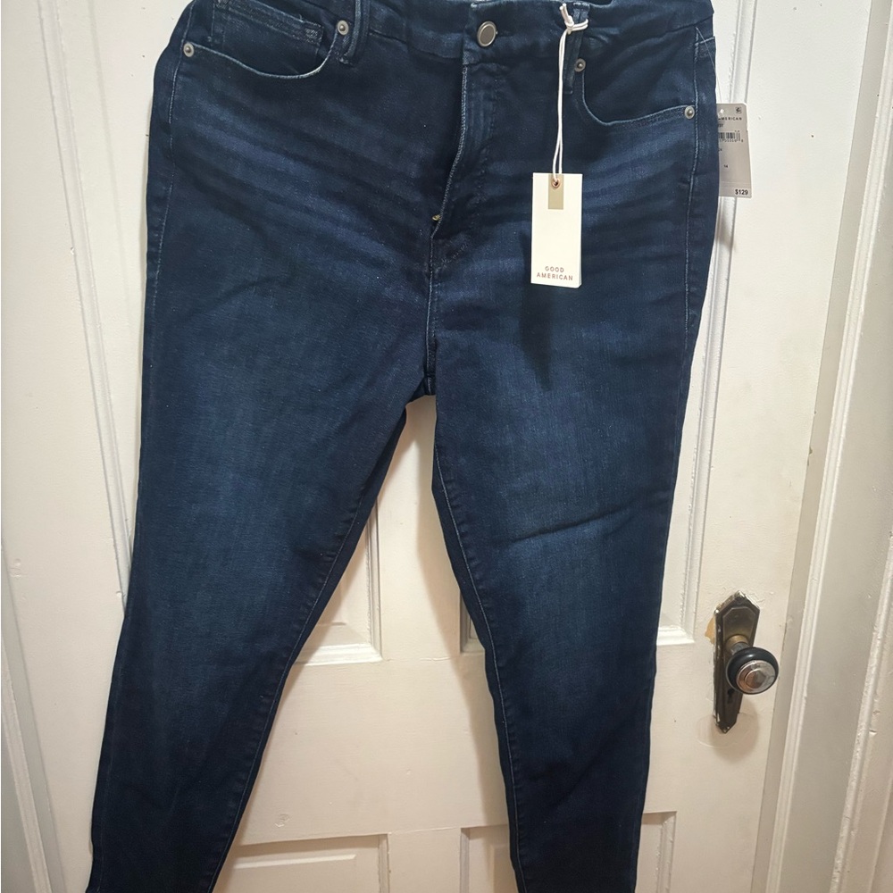 Good American Deep Blue Skinny Jeans